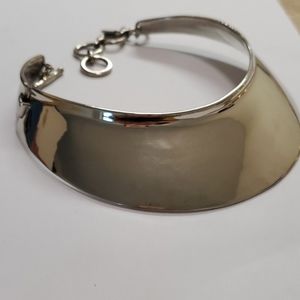 Vintage 16" Chrome Collar Necklace